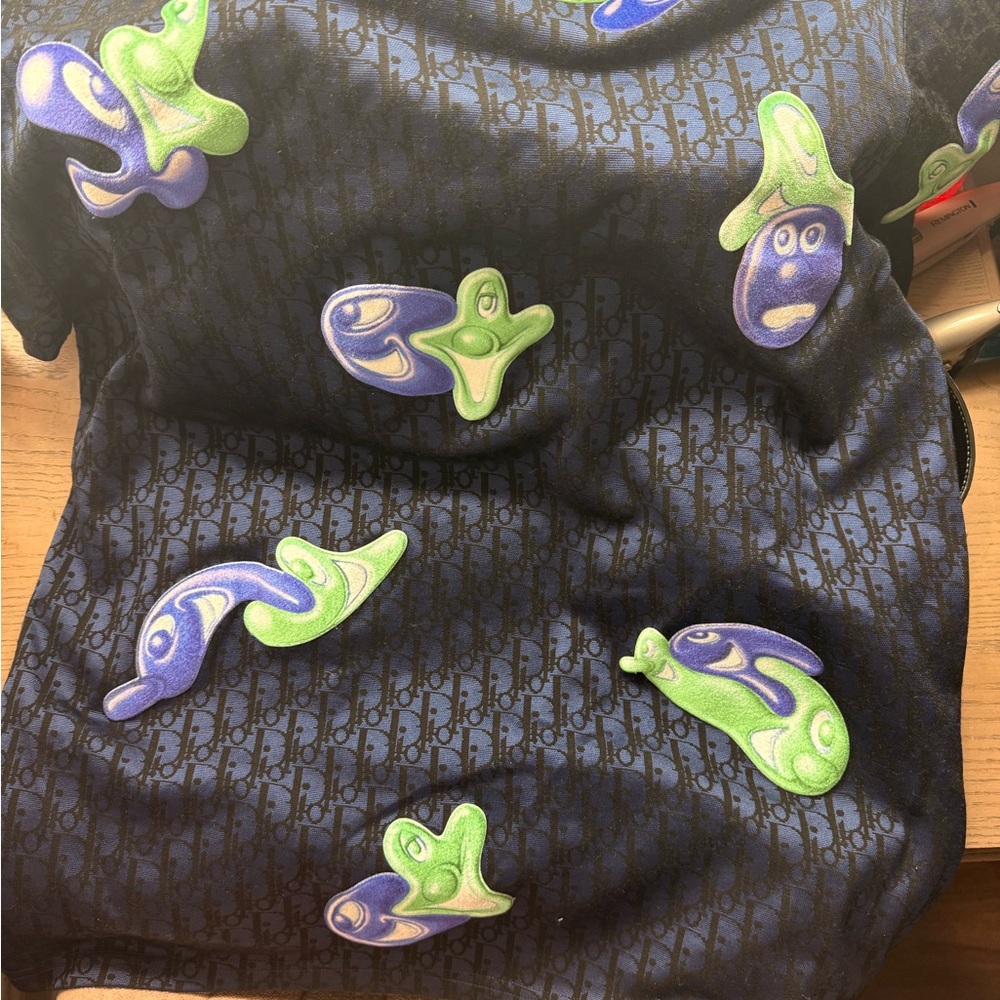 Dior Men’s Black and Green Graphic shirt